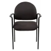 Stacking Office Visitor Meeting Fabric Upholstered Chair Padded with Arms-front