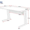 C Leg Desk 1500x700mm-dimensions