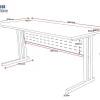 C Leg Desk 1800x700mm-dimensions