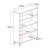 Serenity Storage Bookcase Shelving 1200mmH-dimensions