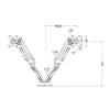 Vetra Gas Spring Dual Monitor Arm-line draw