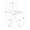 Viva Modern Office Task Chair-dimensions