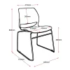 Vivid Stackable Sled Base Visitor Chair-dimensions