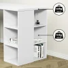 Evolve 3 Level Desk with Storage & Bookshelf – White