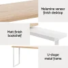 Evolve Rotary Corner Desk with Bookshelf – Brown & White