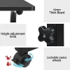 Portable C Shape Over Way Table Adjustable Desk Wooden Laptop Stand – Black