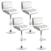 Evolve Bar Stools Chrome Set of 4-BA-TW-4059-WHX4