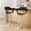 Evolve Swivel Bar Leather Stool Black BA-K-710N-BKX4