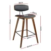 Evolve set of 4 Wooden Bar Stools Kitchen Bar Stool Dining Chair Cafe Wood Black