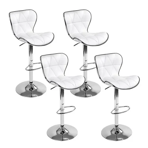 Evolve Kitchen Swivel Bar Stool White Set of 4-BA-TW-NEW4045-WHX4
