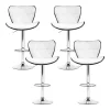Evolve Kitchen Swivel Bar Stool White Set of 4-BA-TW-NEW4045-WHX4