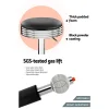Evolve set of 4 PU Leather Bar Stools Kitchen Bar Stool Dining Chair Black Anton Swivel
