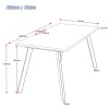 Lumina Straight Single Sided Desk Workstation 1200mm-dimensions