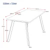 Lumina Straight Single Sided Desk Workstation 1500mm-dimensions