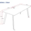 Lumina Straight Single Sided Desk Workstation 1800mm-dimensions