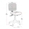 EM300 Mesh Fully Ergonomic Office Drafting Chair-dimesions