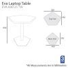 Eva Laptop Jotter Side Table-dimension