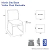 Martin Sled Base Visitor Chair Stackable-dimensions
