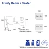 Trinity Beam 2 Seater-Dimensions