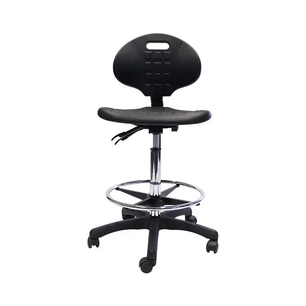 Lab Gas Lift Drafting Stool Ergonomic Chemical Resistant Industrial Seating