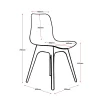 Lucid Polypropylene Versatile Meeting Visitor Chair-dimensions