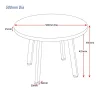 Lumina Round Coffee Table 500mmD-dimensions