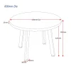 Lumina Round Coffee Table 600mmD-dimensions