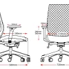 Tamar Seamless Mesh Ergonomic Operator Chair-dimensions