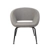 Opal Round Shape Light Grey Tub Chair
