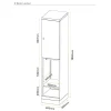 Flush Front Locker_Line Drawing-2 Door Locker