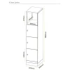 Flush Front Locker_Line Drawing-4 Door Locker