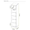 Flush Front Locker_Line Drawing-6 Door Locker
