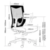 Gibbs Office Mesh Chair with Dimensions