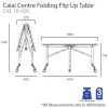 Calais Centre Folding Flip Up Table-Dimension