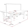 2 Person Back to Back Electric Height Adjustable Workstation 1800mm-line_draw