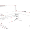 Electric Height Adjustable Corner Workstation Sit Stand Desk 1800x1800mm-dimensions