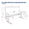 Fast+ Single Sided Electric Height Adjustable Desk 1800mm-dimensions