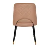 Nova Metal Slim Brass Copper Moulded Foam Seat Indoor Dining Chair