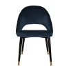 Relaxa Metal Slim Brass Copper Moulded Foam Seat Indoor Dining Chair