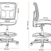 Mondo Tivoli Mesh Back with drafting-dimension