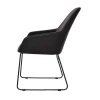 Santino Black Sled Base Indoor Office Cafe Visitor Chair