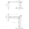 Zentra+ Round Leg 120 Electric Height Adjustable Workstation-dimension
