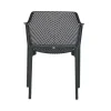 Stackable Plastic Arm Chair-Anthracite-Back