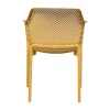 Stackable Plastic Arm Chair-Mustard-Back