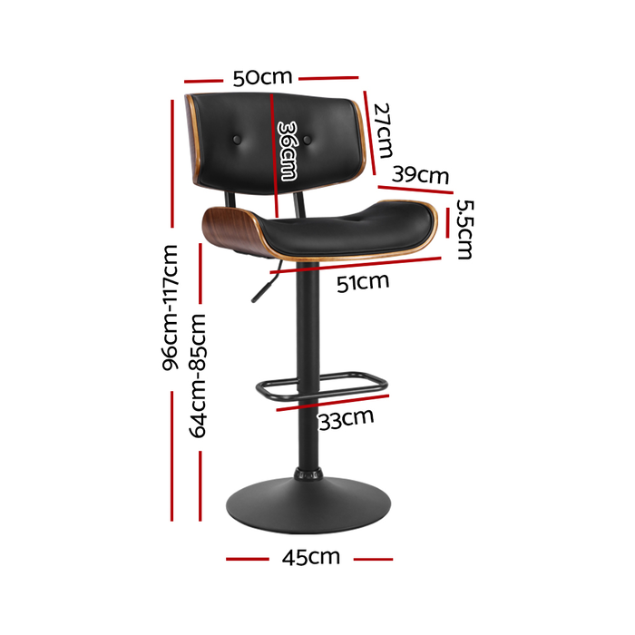 Artiss Kitchen Bar Stool Gas Lift Stool
