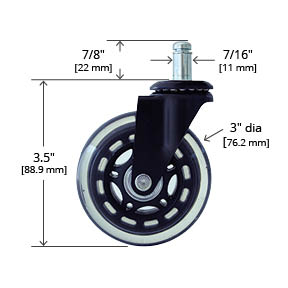 Office Chair X-Wheel Blade Castors