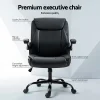 Evolve Office Chair Leather Computer Desk Chairs Executive Gaming Study Black