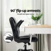 Evolve Office Chair Leather Computer Desk Chairs Executive Gaming Study Black