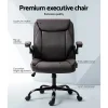Evolve Office Chair Leather Computer Desk Chairs Executive Gaming Study Black