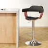 Evolve Wooden Bar Stool – Black and Wood
